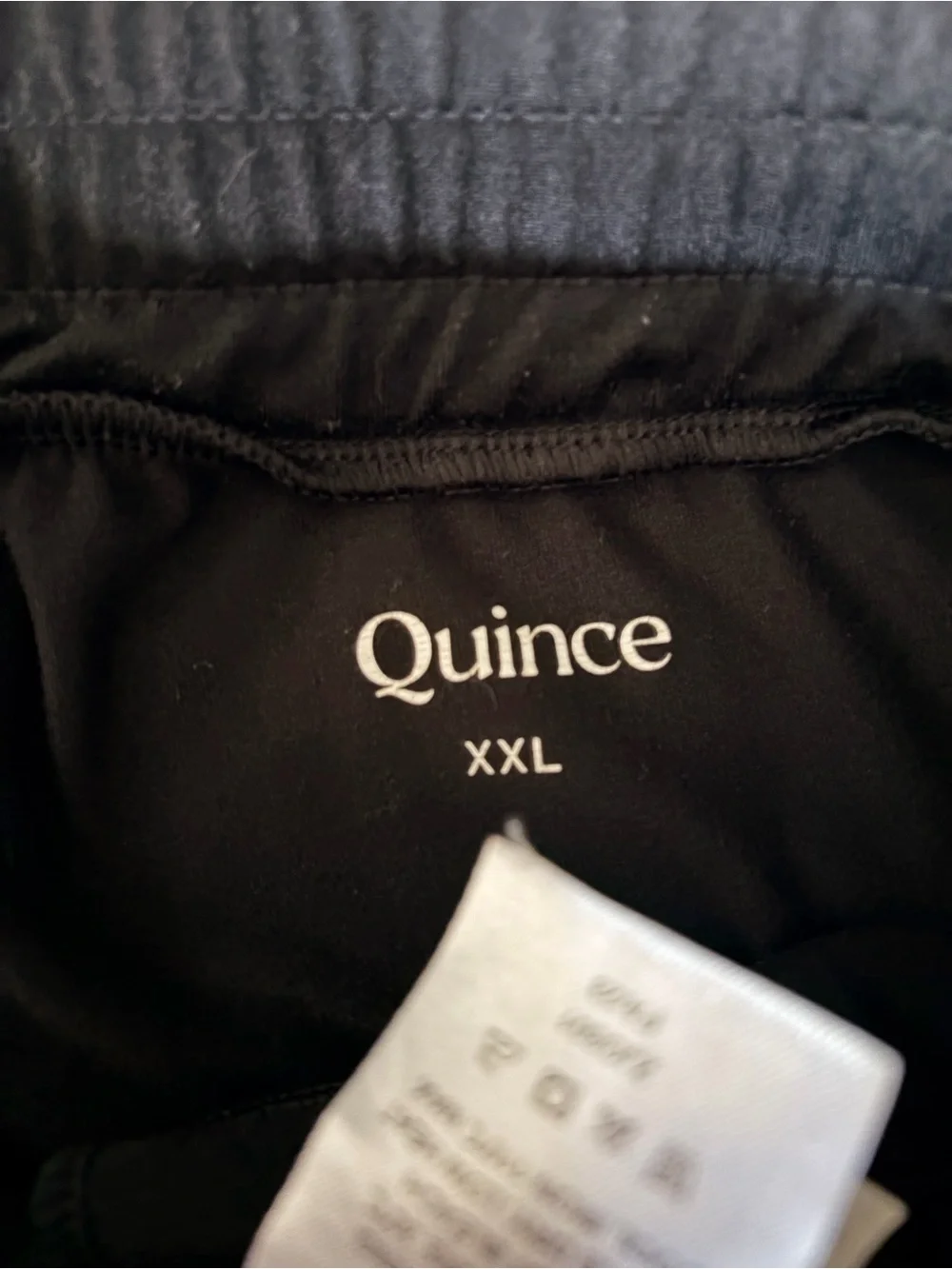 Quince mens flowknit black performance pants, size XXL